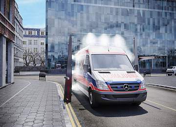 Дезинфекция автомобилей и сотрудников